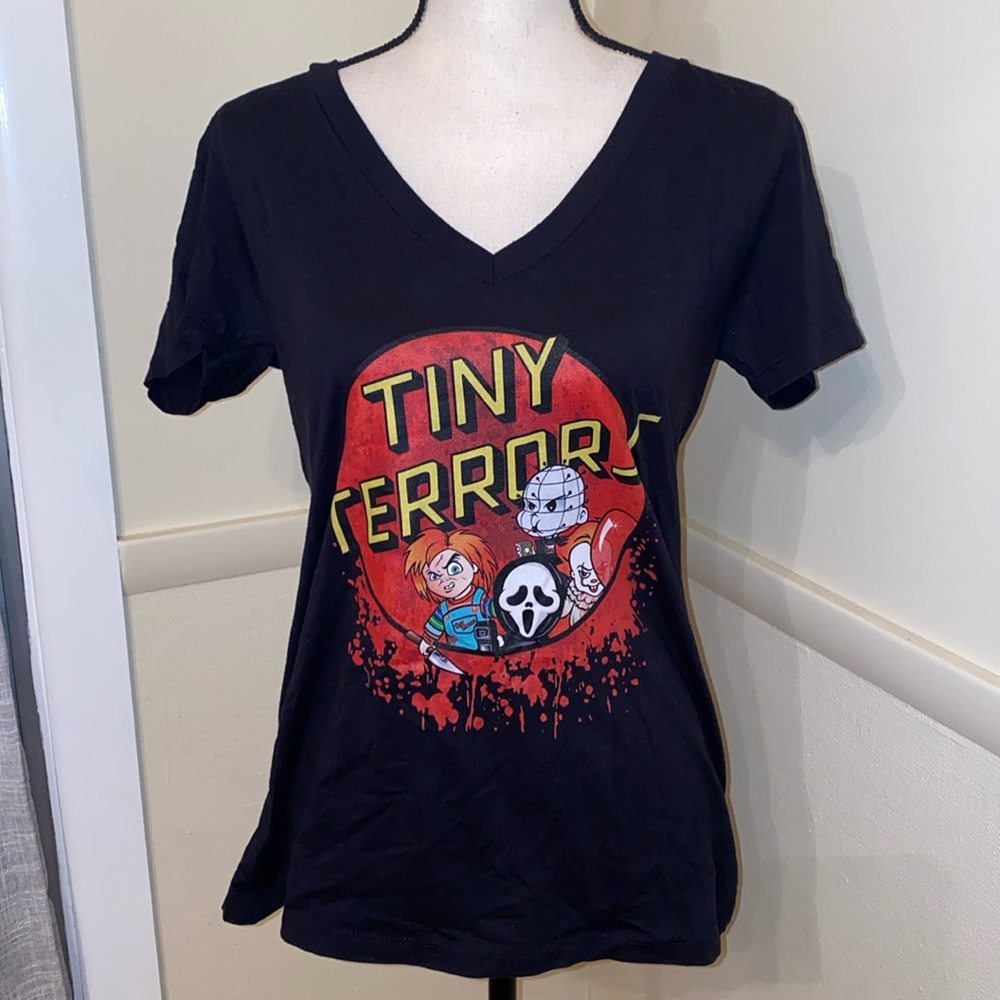 Tiny Terrors halloween Horror It Chucky Scream Pinhead Top XL